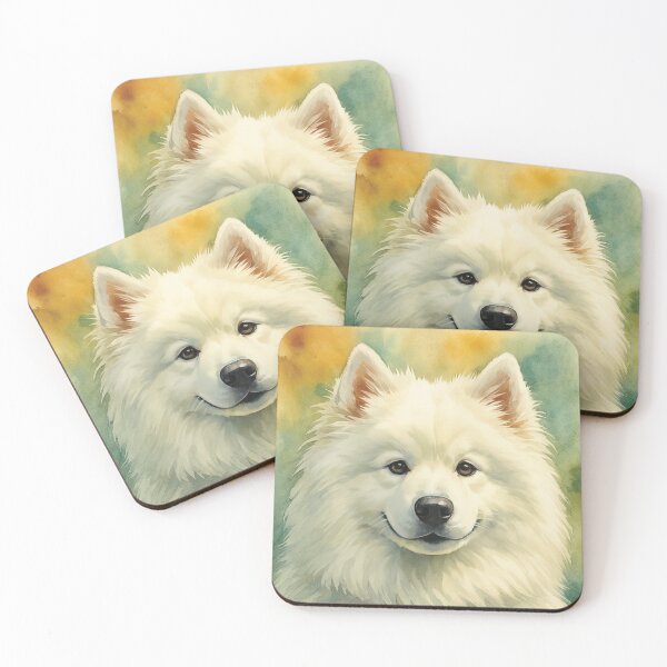 Item preview, Samoyed Watercolor Dog Art designed and sold by MaverlyShop.