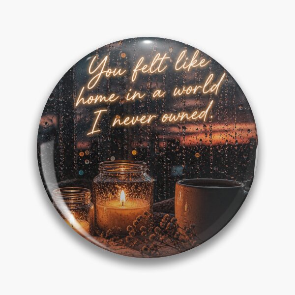 Item preview, You Felt Like Home - Cozy Rainy Window Romantic Quote Sticker designed and sold by Scro-Ciob-Shop.