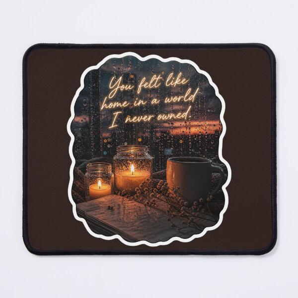 Item preview, You Felt Like Home - Cozy Rainy Window Romantic Quote Sticker designed and sold by Scro-Ciob-Shop.