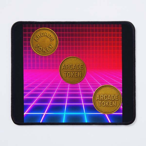 Item preview, ❇️ INSERT COIN TO CONTINUE COLLECTION ❇️ - Arcade Token – Neon Grid Edition v8 designed and sold by WheelieGdArt.