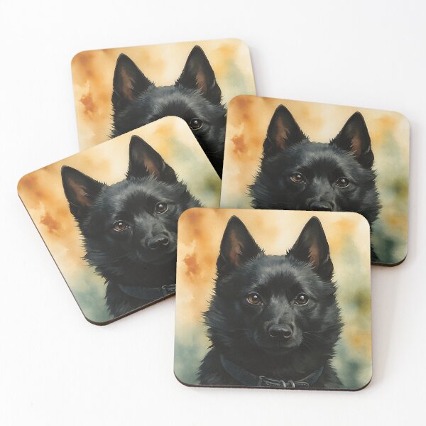 Item preview, Schipperke Watercolor Dog Art designed and sold by MaverlyShop.