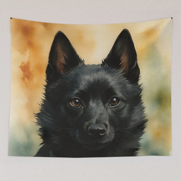 Item preview, Schipperke Watercolor Dog Art designed and sold by MaverlyShop.