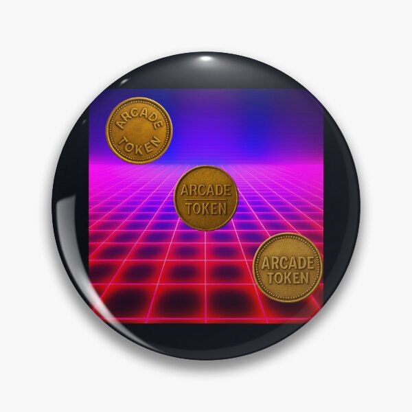Item preview, ❇️ INSERT COIN TO CONTINUE COLLECTION ❇️ - Arcade Token – Neon Grid Edition v9 designed and sold by WheelieGdArt.