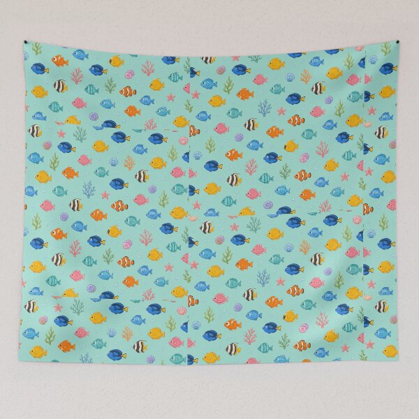 Item preview, Cute Sea Fish Pattern Tropical Ocean Coral Reef designed and sold by Seculinator.