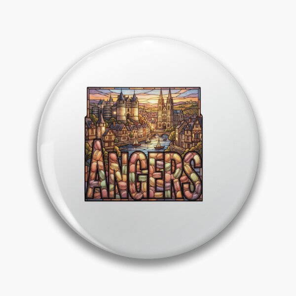Item preview, Angers Castle Travel Typography Sticker designed and sold by Imaginarium of Chaos falcon88 .