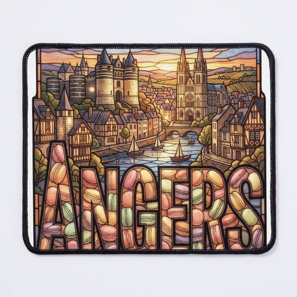 Item preview, Angers Castle Travel Typography Sticker designed and sold by Imaginarium of Chaos falcon88 .
