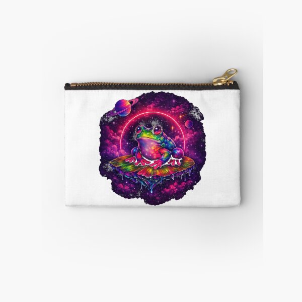 Item preview, Cosmic Frog on Mushroom - Space Neon Galaxy Art designed and sold by EdgeSphere.