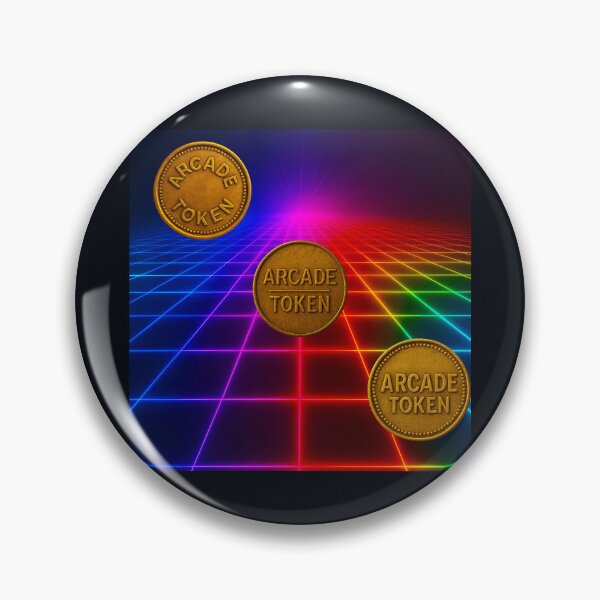 Item preview, ❇️ INSERT COIN TO CONTINUE COLLECTION ❇️ - Arcade Token – Neon Grid Edition v10 designed and sold by WheelieGdArt.