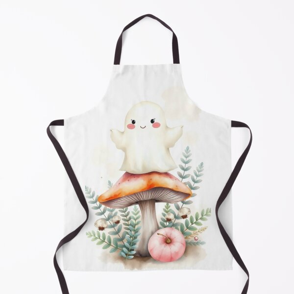 Item preview, Cute Ghost on Mushroom with Pink Pumpkin designed and sold by Vida e Arte.