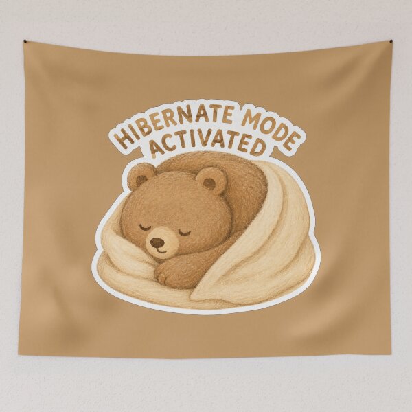 Item preview, Hibernate Mode Activated Bear designed and sold by ChirpInc.