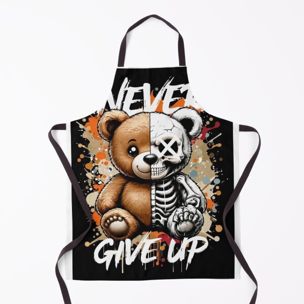 Item preview, Never Give Up Teddy Skull Graphic T-Shirt | Dark Aesthetic Streetwear Design designed and sold by DaisyInStudio44.