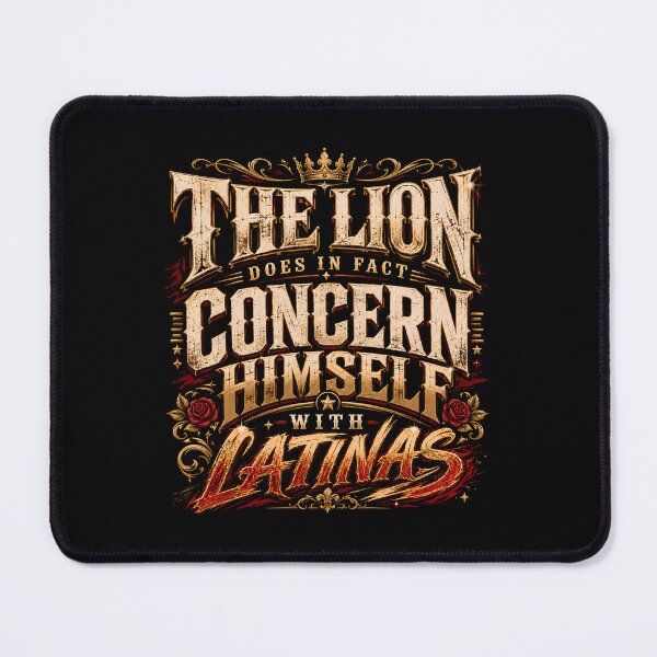 Item preview, The Lion Does in Fact Concern Himself with Latinas '"BACK side shirt"" , Funny Meme Tee, Latina Humor Gift for Her designed and sold by THREE LITTLE BEANS.