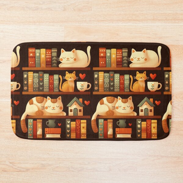 Item preview, Library Cats, Cats On the Bookshelf designed and sold by xiao xuans.