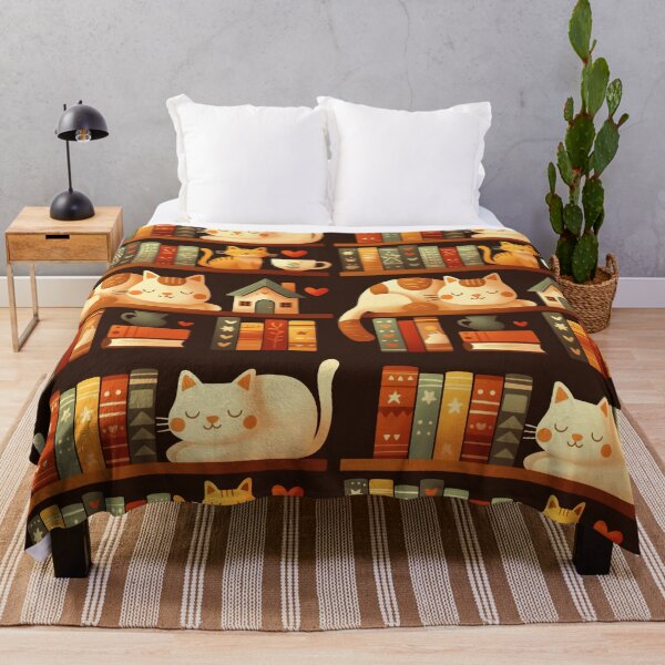 Item preview, Library Cats, Cats On the Bookshelf designed and sold by xiao xuans.
