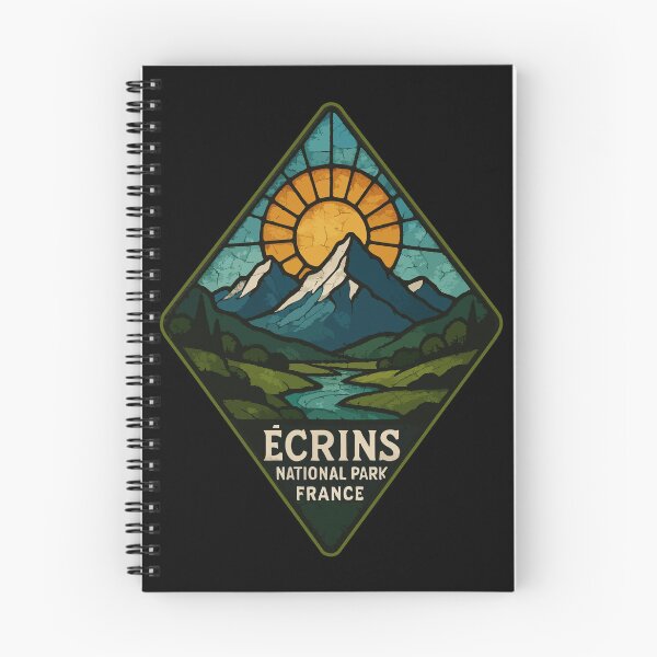 Item preview, Ecrins National Park France Stained Glass Travel designed and sold by TomFrontierArt.