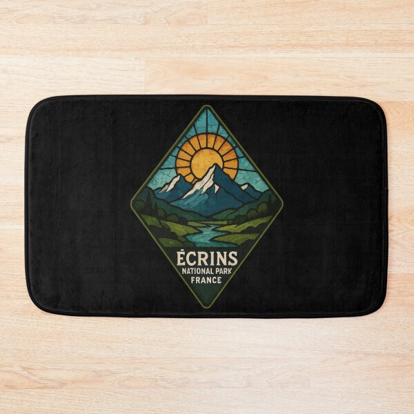 Item preview, Ecrins National Park France Stained Glass Travel designed and sold by TomFrontierArt.