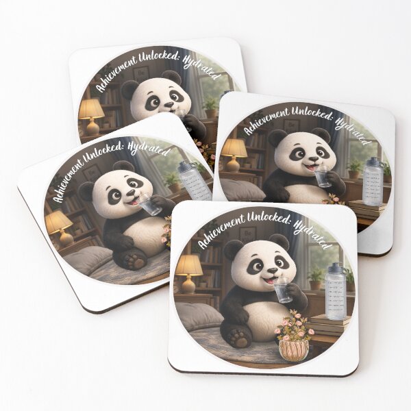 Item preview, Achievement Unlocked: Hydrated Panda designed and sold by EnginerdStudio.