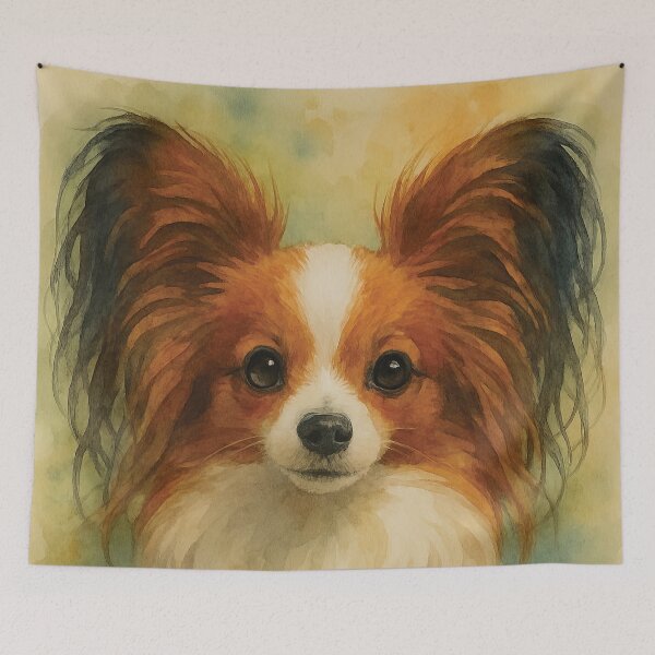 Item preview, Papillon Watercolor Dog Art designed and sold by MaverlyShop.