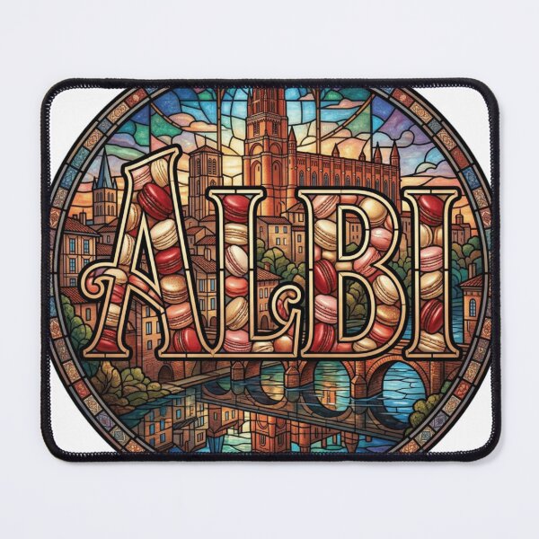 Item preview, Albi Cathedral Travel Typography Sticker Souvenir Summer Edition designed and sold by Imaginarium of Chaos falcon88 .