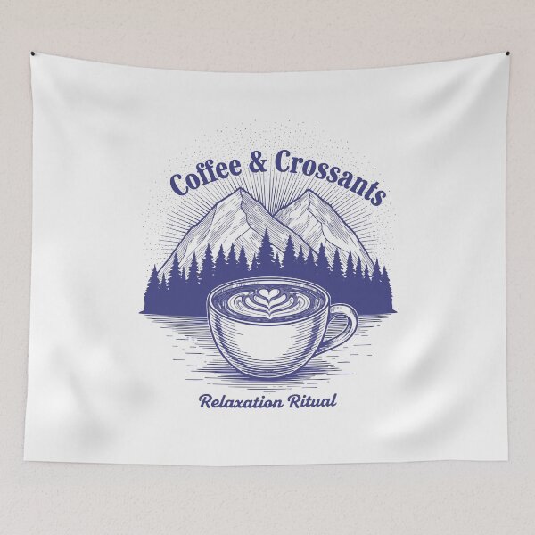 Item preview, Breakfast Coffee Crossants Relaxation Ritual Funny designed and sold by LuminOrb.