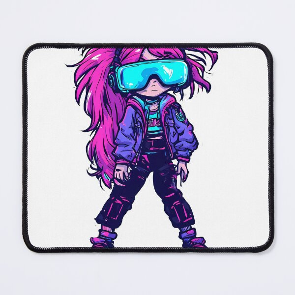 Item preview, Cyber punk girl with neon hair  designed and sold by MarioBellucci.