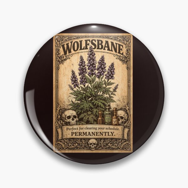 Item preview, Wolfsbane Aconitum Schedule Clearing Permanently Gothic Vintage Poster designed and sold by Print Loft.
