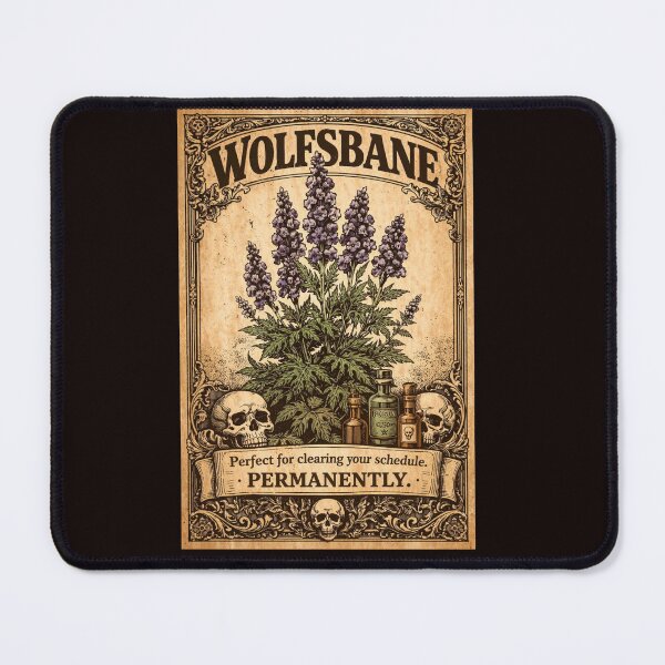 Item preview, Wolfsbane Aconitum Schedule Clearing Permanently Gothic Vintage Poster designed and sold by Print Loft.