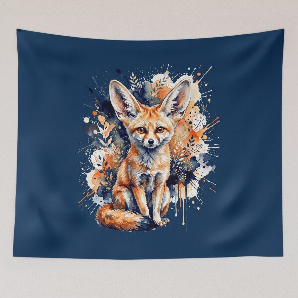 Item preview, Fennec Fox Watercolor Wildlife Art | Cute Desert Fox designed and sold by Biedroneczka.