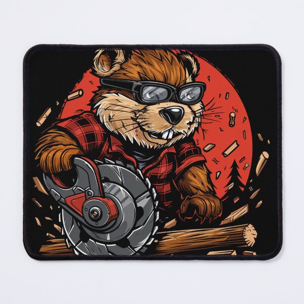 Item preview, Funny Carpenter Beaver Measure Twice Cut Once Swear Often designed and sold by VectorForge.