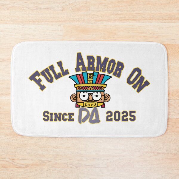 Item preview, "Full Armor On" Vintage Varsity Aztec Warrior Funny Retro Tribal Mascot Streetwear Graphic designed and sold by DesignArtist.ia.