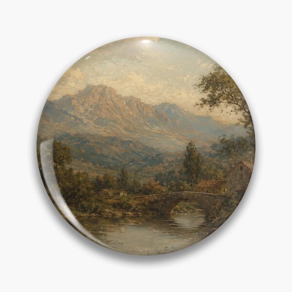 Item preview, Vintage Mountain River Landscape designed and sold by Girlsale.