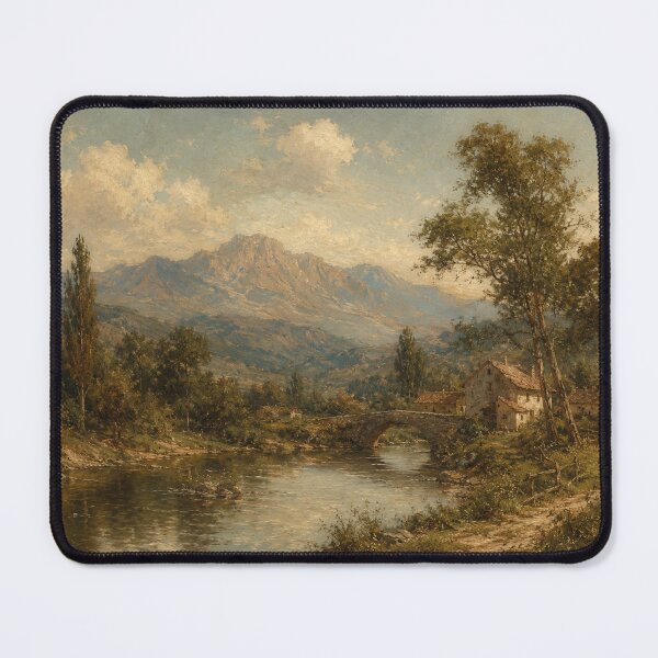 Item preview, Vintage Mountain River Landscape designed and sold by Girlsale.