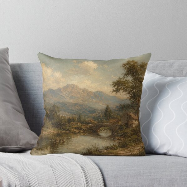 Item preview, Vintage Mountain River Landscape designed and sold by Girlsale.