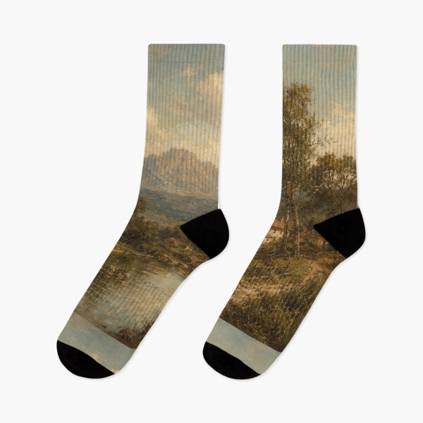 Item preview, Vintage Mountain River Landscape designed and sold by Girlsale.