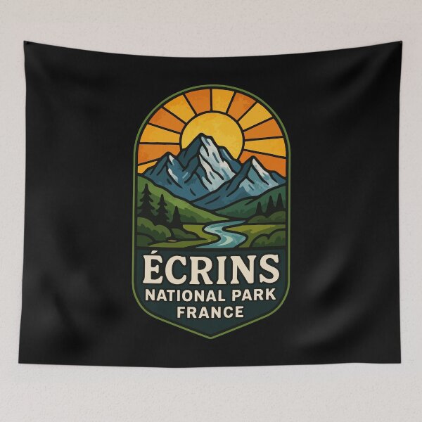 Item preview, Ecrins National Park France Stained Glass designed and sold by TomFrontierArt.