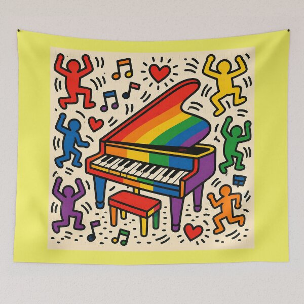 Item preview, Rainbow Piano Celebration designed and sold by LuluLeb.