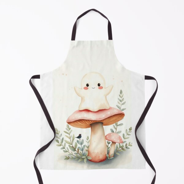 Item preview, Cute Ghost on Mushroom with Little Bird designed and sold by Vida e Arte.