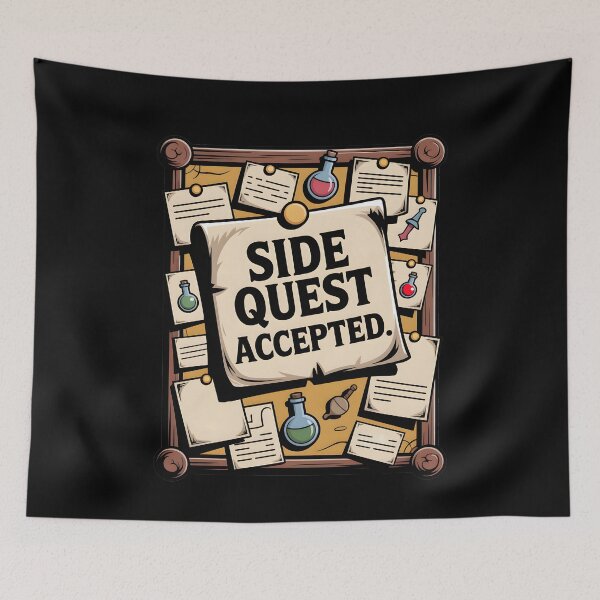 Item preview, Side Quest Accepted Gamer Fantasy designed and sold by MooonTees.