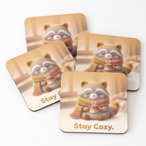 Item preview, Stay Cozy Raccoon Shirt | Cute Winter Cocoa Raccoon Illustration designed and sold by DmaarGroup.