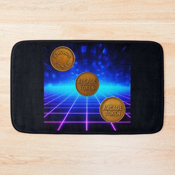 Item preview, ❇️ INSERT COIN TO CONTINUE COLLECTION ❇️ - Arcade Token – Neon Grid Edition v12 designed and sold by WheelieGdArt.