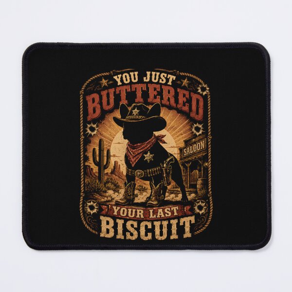 Item preview, Cowboy Boston Terrier Shirt You Just Buttered Your Last Biscuit Bostie designed and sold by THREE LITTLE BEANS.