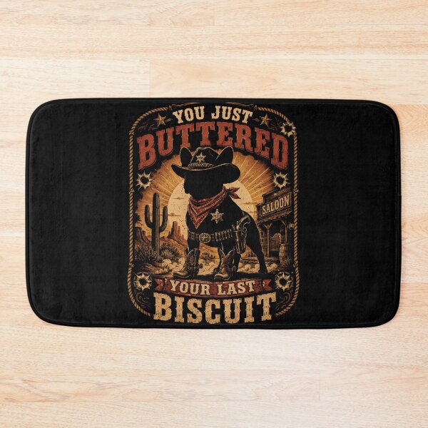Item preview, Cowboy Boston Terrier Shirt You Just Buttered Your Last Biscuit Bostie designed and sold by THREE LITTLE BEANS.