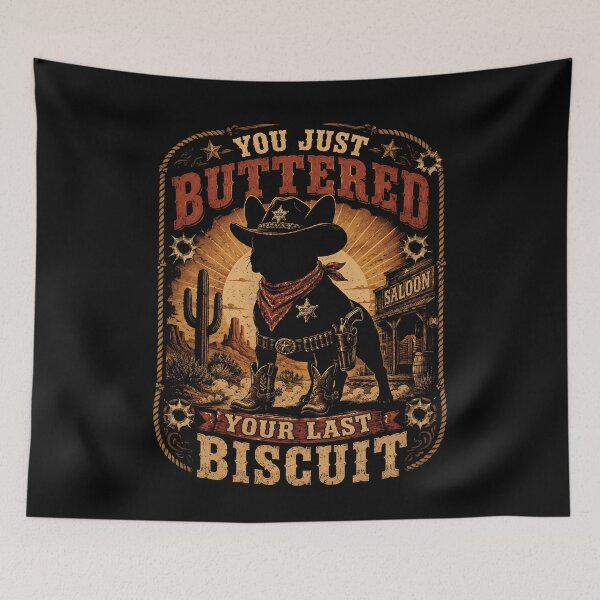 Item preview, Cowboy Boston Terrier Shirt You Just Buttered Your Last Biscuit Bostie designed and sold by THREE LITTLE BEANS.