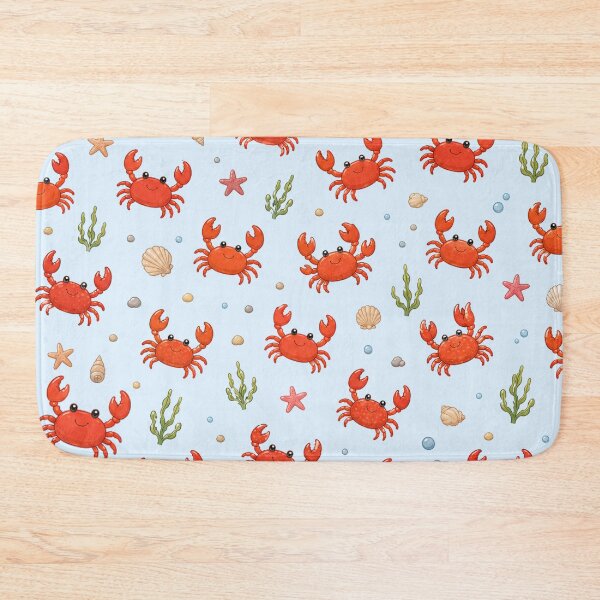 Item preview, Cute Red Crab Pattern Tropical Ocean Sea Life Summer Beach Decor designed and sold by Seculinator.