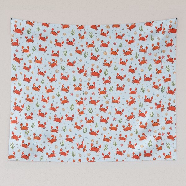 Item preview, Cute Red Crab Pattern Tropical Ocean Sea Life Summer Beach Decor designed and sold by Seculinator.