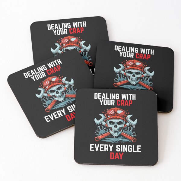 Item preview, Funny Plumber Skull Dealing With Your Crap Every Single Day designed and sold by VectorForge.