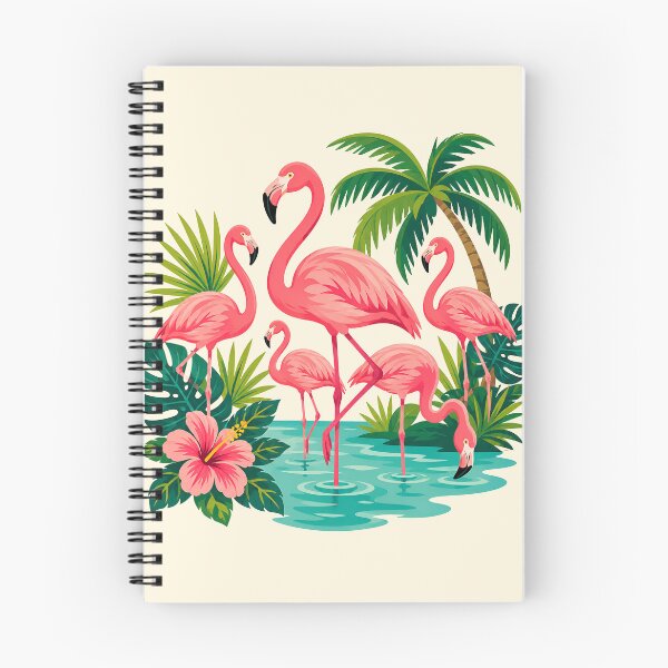 Item preview, Tropical Pink Flamingos Oasis designed and sold by Imaginationbeyond.
