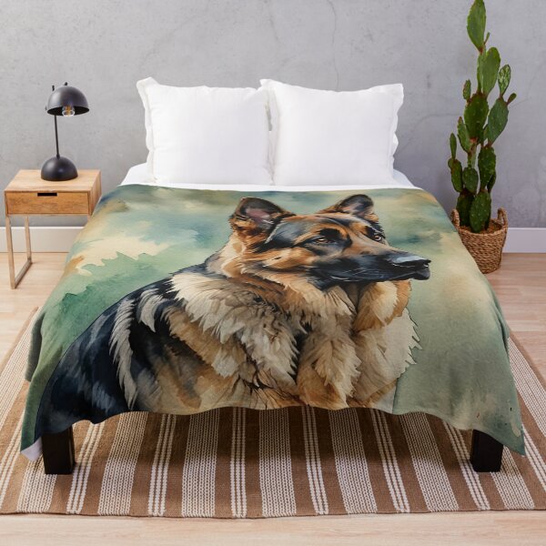 Item preview, German Shepherd Watercolor Dog Art designed and sold by MaverlyShop.