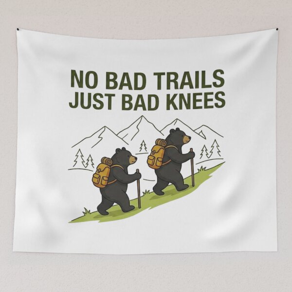 Item preview, No Bad Trails Just Bad Knees Funny designed and sold by Gabe1983.