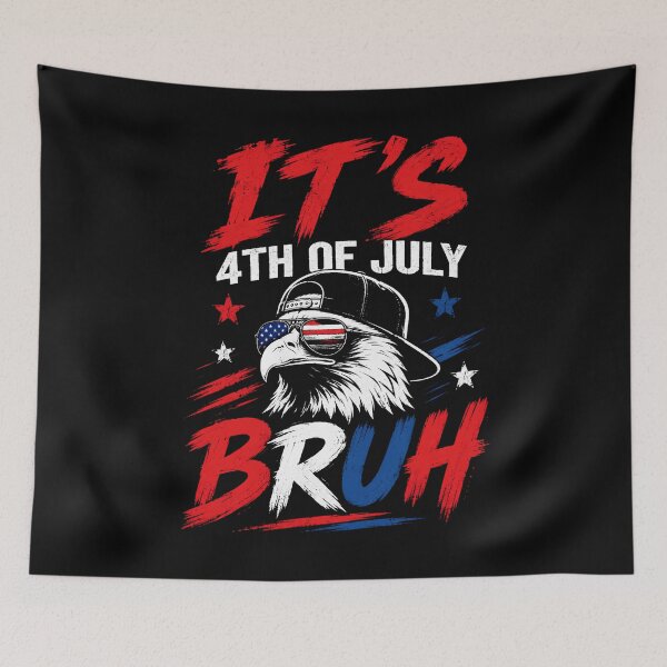 Item preview, Kids 4th of July Shirt, It’s 4th of July Bruh Tee, Funny Patriotic Eagle Kids Shirt, USA Independence Day Outfit, Red White Blue Kids  designed and sold by THREE LITTLE BEANS.